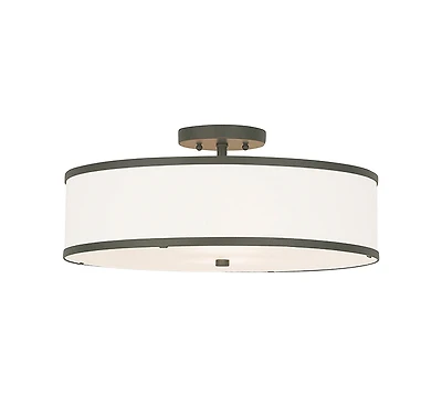 Livex Park Ridge Metal 18'' Semi Flush Ceiling Light