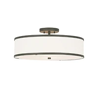 Livex Park Ridge Metal 18'' Semi Flush Ceiling Light