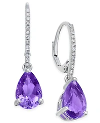 Mystic Topaz (2-1/2 ct. t.w.) & Diamond (1/10 Drop Earrings 14k Gold (Also Blue Amethyst)