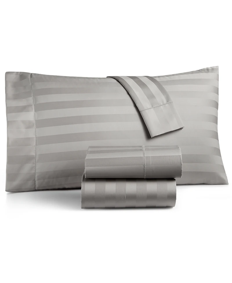 Charter Club 1.5" Stripe 550 Thread Count 100% Cotton Pillowcase Pair, King, Exclusively at Macy's