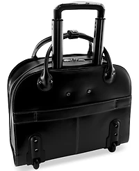 McKlein Edgebrook Leather Wheeled Laptop Briefcase