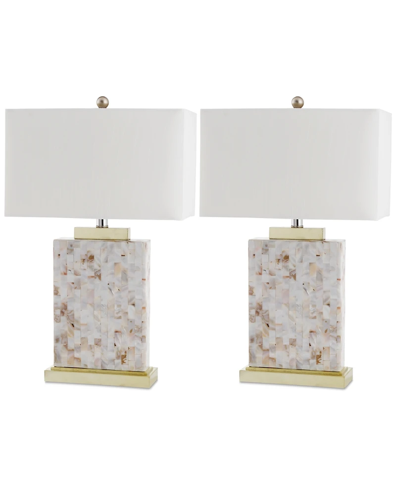 Safavieh Set of 2 Troy Shell Table Lamps
