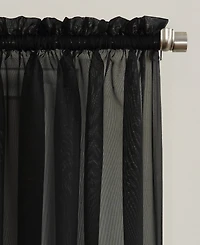 Sheer Voile Rod Pocket Curtain Panel