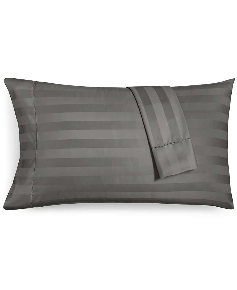 Charter Club 1.5" Stripe 550 Thread Count 100% Cotton Pillowcase Pair, King, Exclusively at Macy's