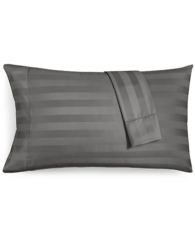 Charter Club 1.5" Stripe 550 Thread Count 100% Cotton Pillowcase Pair, King, Exclusively at Macy's