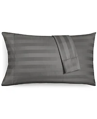 Charter Club 1.5" Stripe 550 Thread Count 100% Cotton Pillowcase Pair, King, Exclusively at Macy's