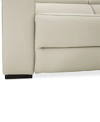 Nevio 6-pc Leather "L" Shaped Sectional Sofa with Power Recliners and Articulating Headrests