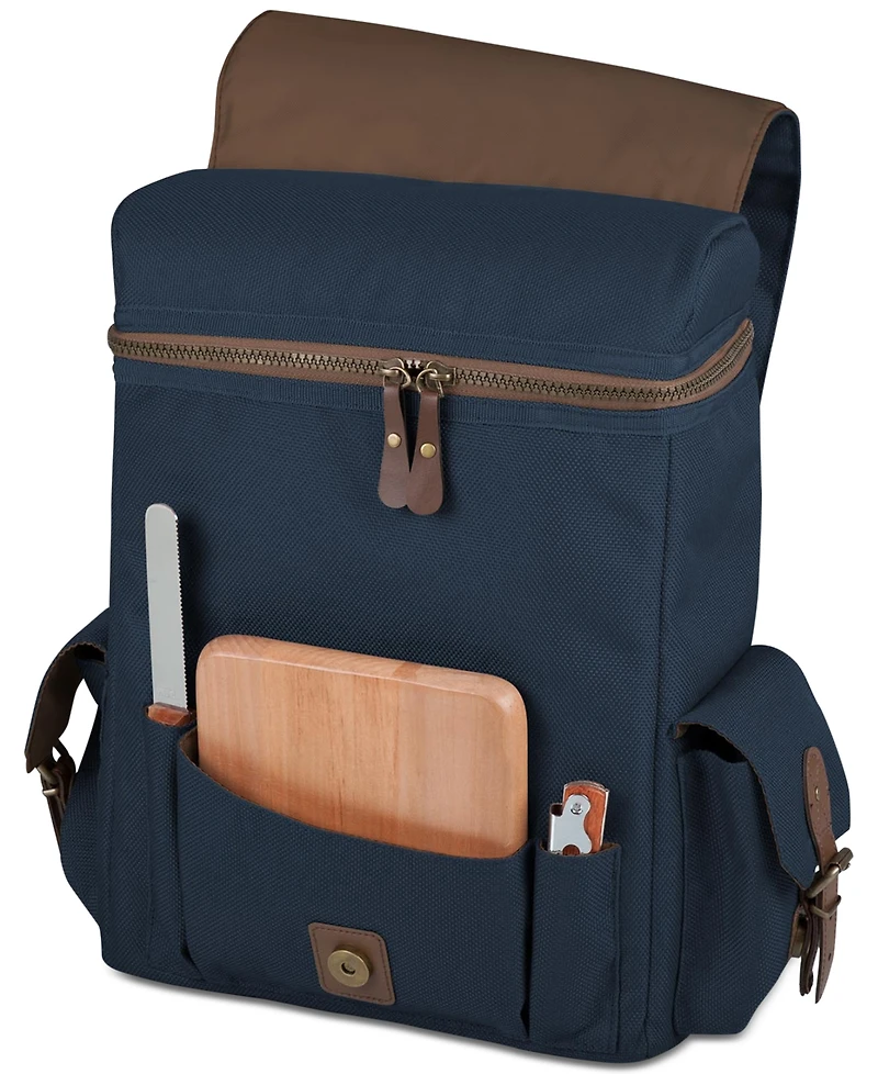 Legacy by Picnic Time Navy Moreno 3-Bottle Wine & Cheese Tote