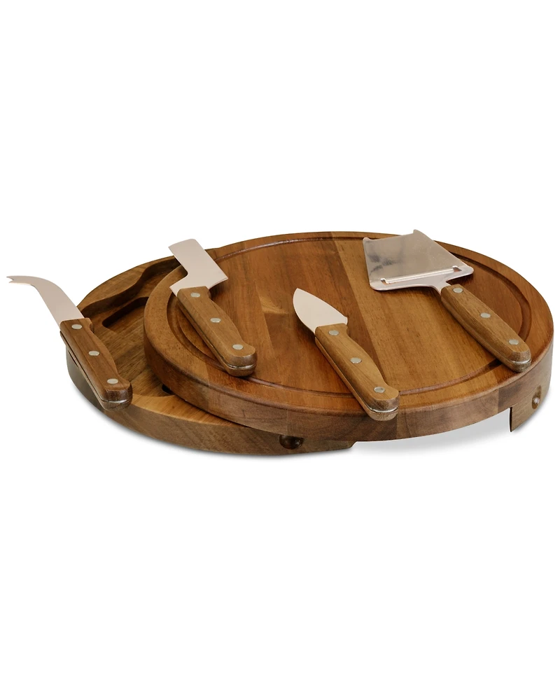Toscana by Picnic Time Acacia Circo Cheese Board & Tools Set