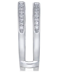 Diamond Channel-Set Solitaire Enhancer Ring Guard (1/2 ct. t.w.) in 14k White Gold