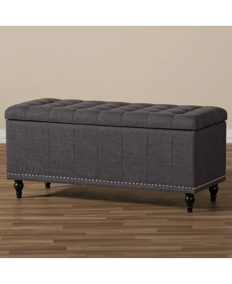Kaylee Button-Tufted Storage Ottoman Bench