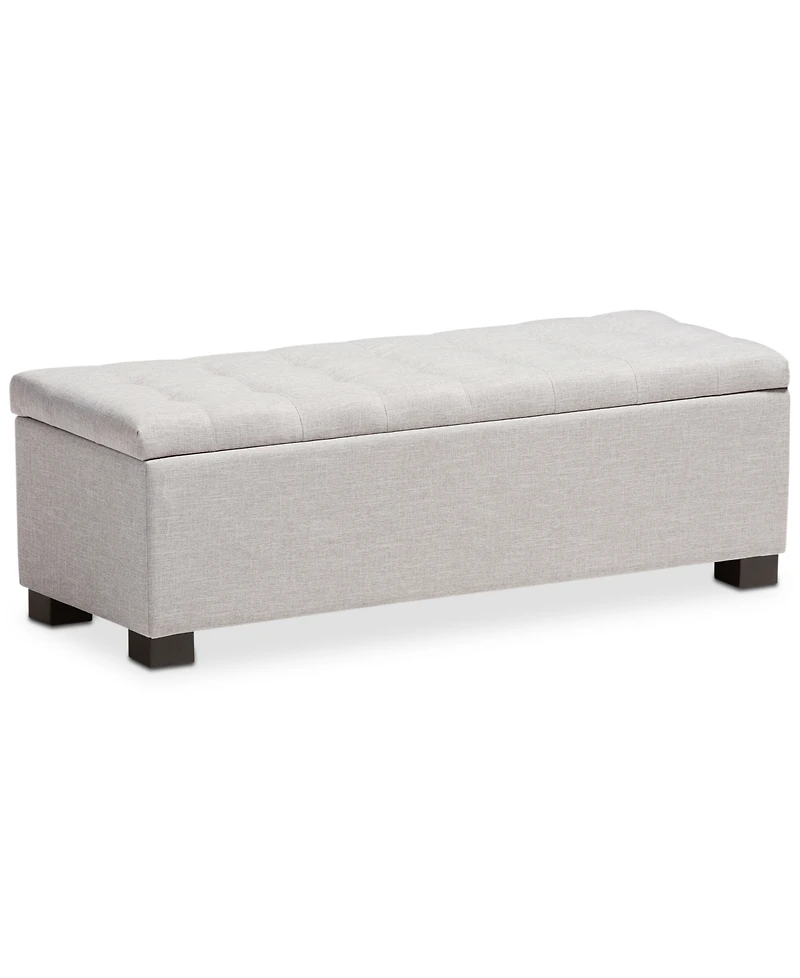 Roanoke Grid-Tufting Storage Ottoman Bench