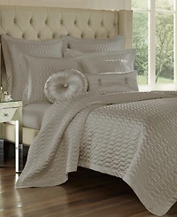 J Queen New York Satinique Quilted Decorative Pillow, 20" x 20"
