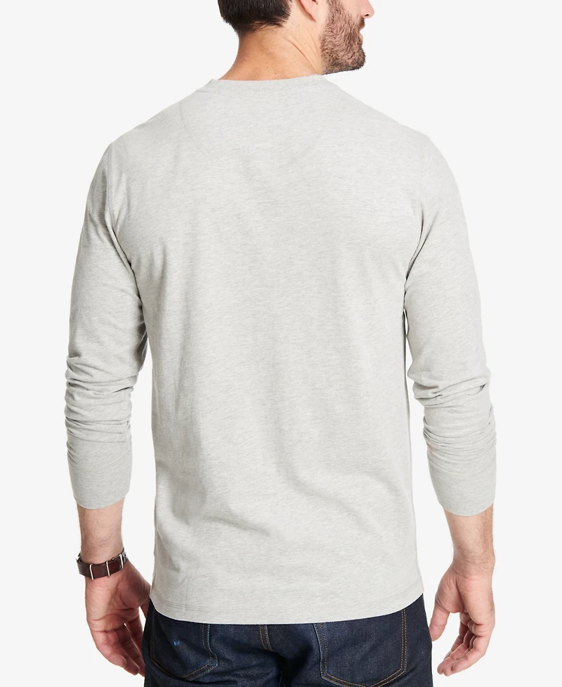 Weatherproof Vintage Men's Long Sleeve Brushed Jersey Henley T-shirt