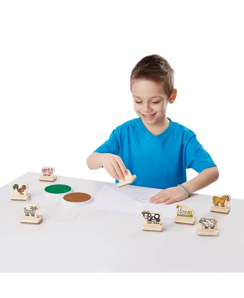 Melissa & Doug Farm Animals My First Wooden Stamp Set