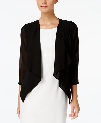 Calvin Klein Lightweight Illusion Sleeve Draped Cardigan
