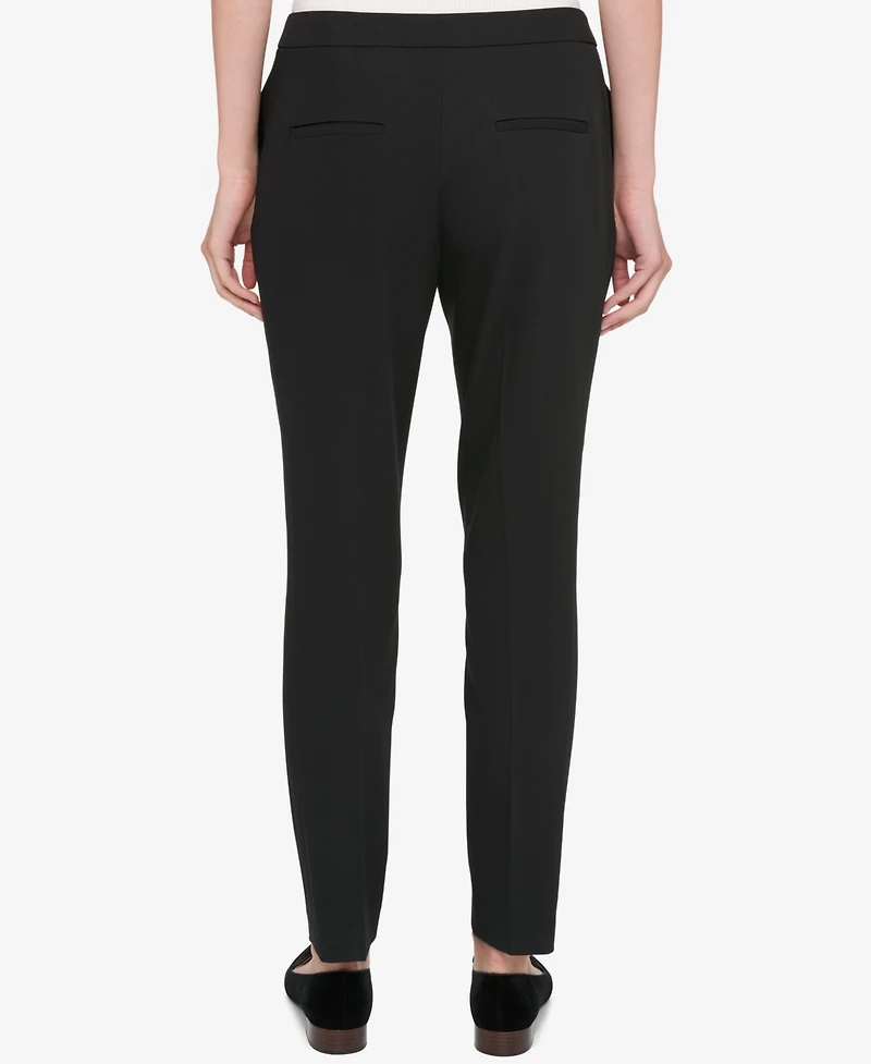 Tommy Hilfiger Twill Slim-Leg Ankle Dress Pants