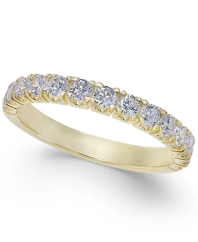 Pave Diamond Band Ring in 14k Gold or White Gold (3/4 ct. t.w.)
