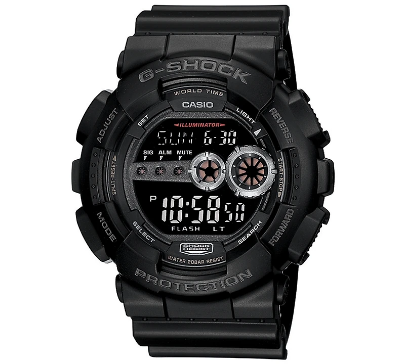 G-Shock Men's Xl Digital Black Resin Strap Watch GD100-1B