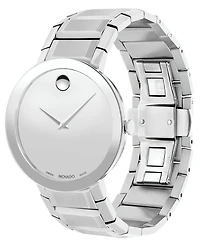 Movado Men's Swiss Sapphire Stainless Steel Bracelet Watch 39mm