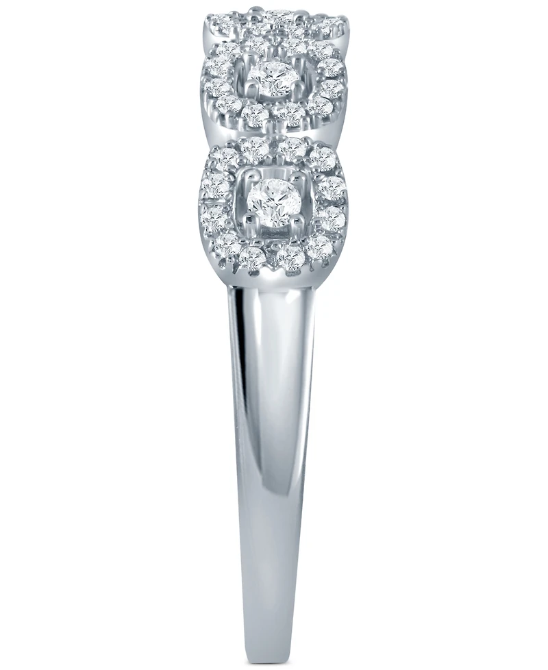 Diamond Halo Cluster Ring (1/4 ct. t.w.) 10k Yellow, White or Rose Gold