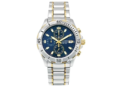 Citizen Men's Chronograph Two Tone Stainless Steel Bracelet Watch 41mm AN3394-59L
