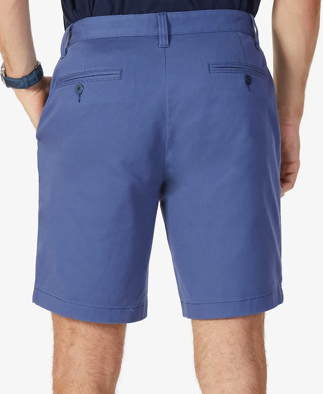 Nautica Herren Chino Shorts Classic Fit Mit Stretch – Flache Vorderseite, Twill-Baumwolle