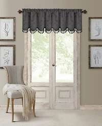 Elrene Mia Jacquard 52" x 19" Scalloped Blackout Valance