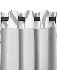 Elrene Home Fashions Renzo Ikat Geometric Linen Room Darkening Window Curtain