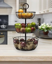 Gourmet Basics By Mikasa Round Wrap 3-Tier Basket