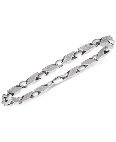 Men's Polished Link Bracelet in Sterling Silver