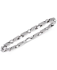 Men's Polished Link Bracelet in Sterling Silver