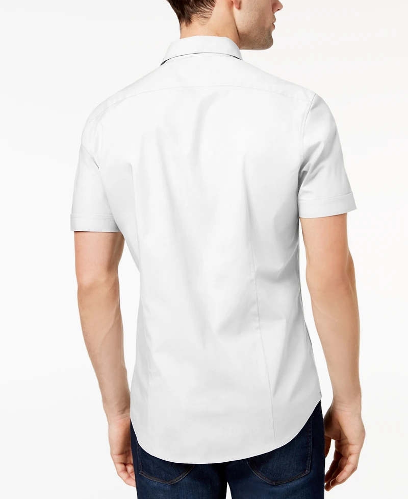 Michael Kors Men's Solid Stretch Button-Front Shirt