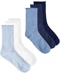 Lauren Ralph Women's 6 Pack Roll-Top Trouser Socks