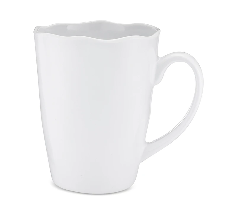 Q Squared Ruffle Melamine Mugs, Set of 4