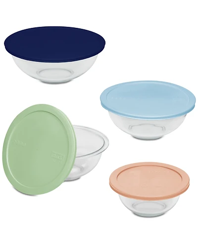 Pyrex 8-piece Mixing Bowl Set with Assorted Lids
