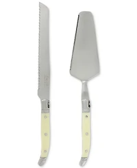 French Home Laguiole Faux Ivory Conoisseur Cake Slicer and Server Set, 2 Piece.