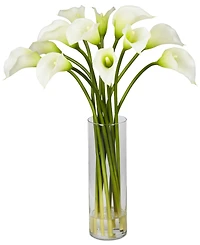 Nearly Natural Mini Calla Lily Flower Arrangement