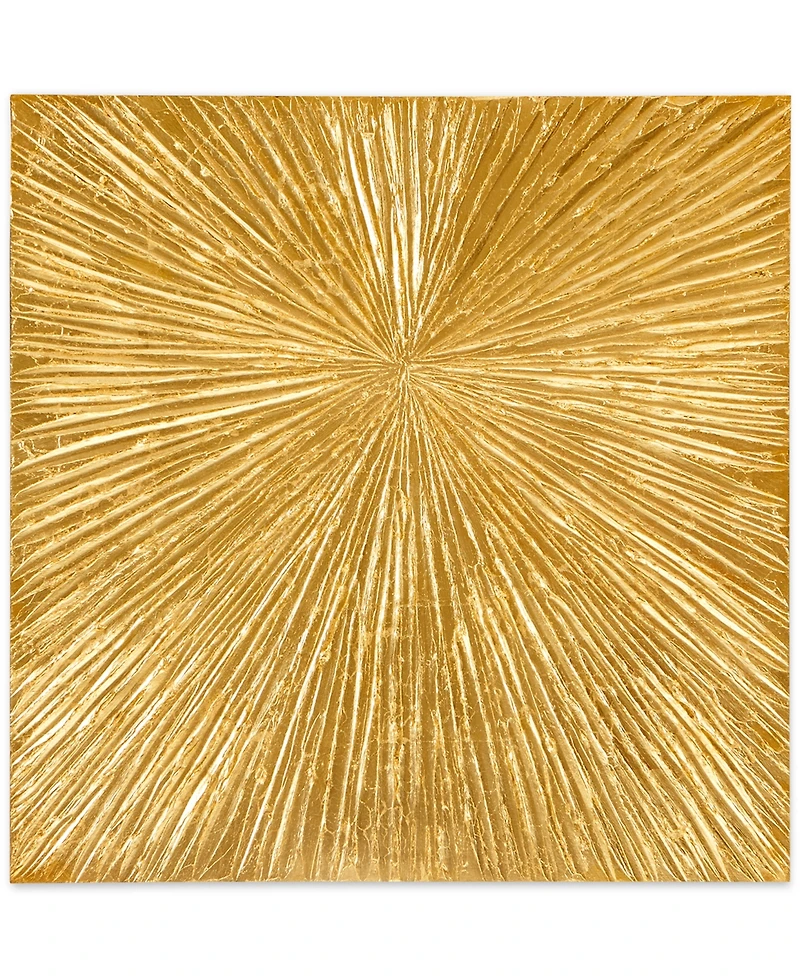 Madison Park Signature Sunburst Gold-Tone Resin Dimensional Box Wall Art