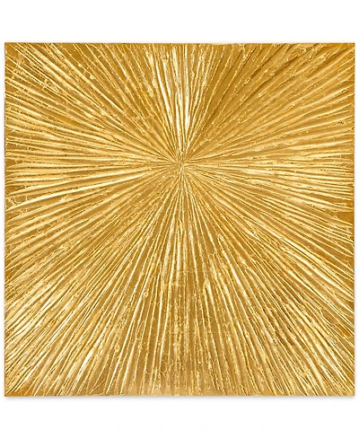 Madison Park Signature Sunburst Gold-Tone Resin Dimensional Box Wall Art