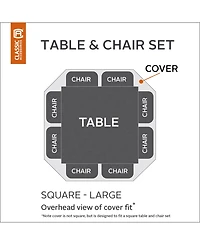 Large Square Patio Set Cover