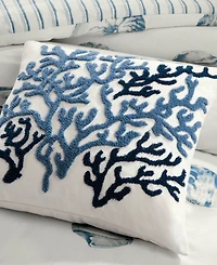 Harbor House Beach House Embroidered Decorative Pillow, 18" x 18"