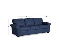 Orid 84" Leather Roll Arm Sofa, Created for Macy's