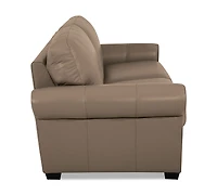 Orid 77" Leather Roll Arm Apartment Sofa, Created for Macy's