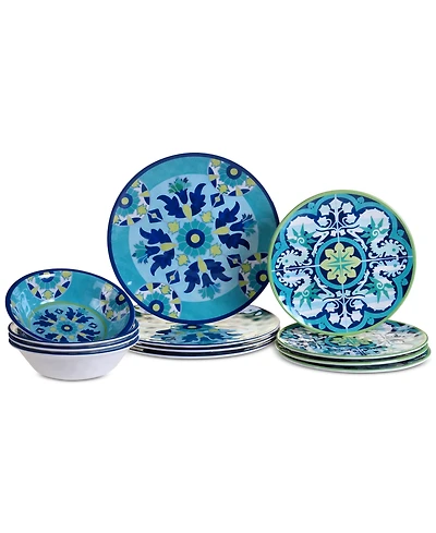 Certified International Granada Melamine 12-Pc. Dinnerware Set, Service for 4