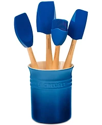 Le Creuset 5 Piece Utensil Set with Stoneware Crock