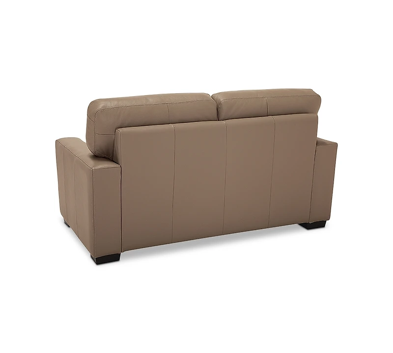 Ennia 59" Leather Loveseat, Created for Macy's