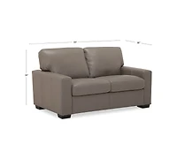 Ennia 59" Leather Loveseat, Created for Macy's