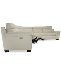 Closeout! Julius 150" Ii 6-Pc. Leather Sectional Sofa With 2 Power Recliners, Power Headrests & Usb Power Outlet, Created for Macy's