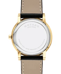Movado Men's Swiss Museum Classic Black Leather Strap Watch 40mm